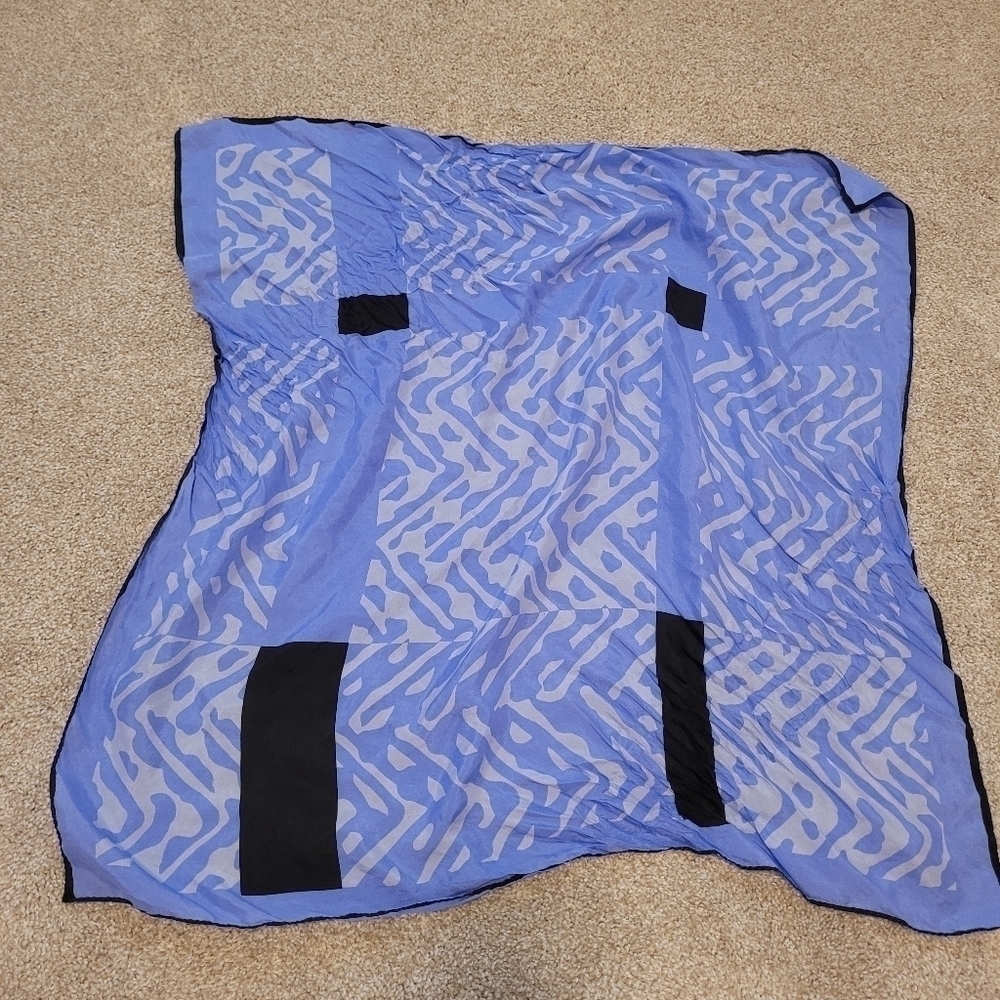 Women's Blue Large Head Scarf Size 28"x28"